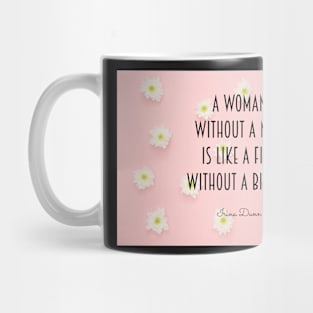 Feminist quote on floral background (Irina Dunn) Mug